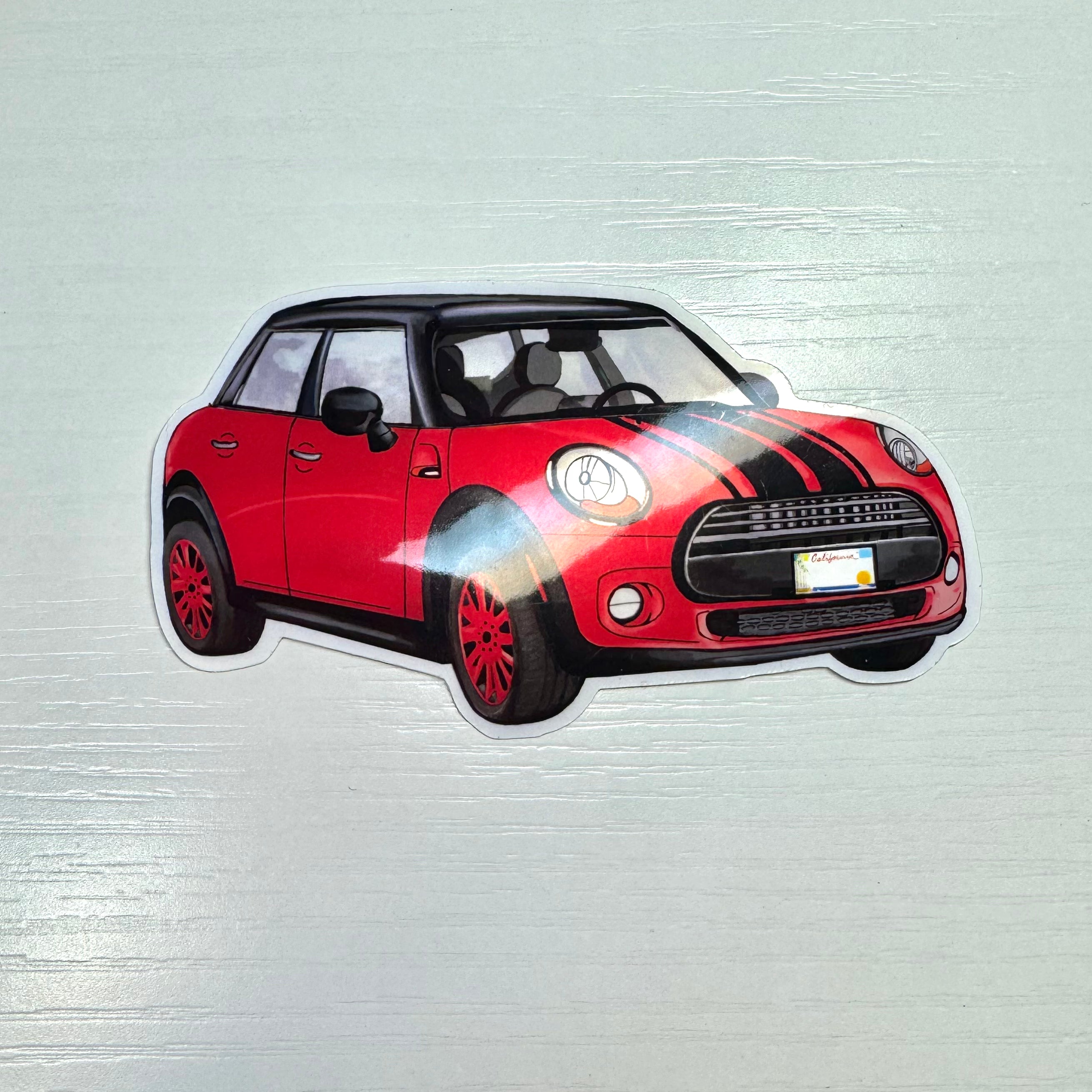 Mini Marci - Chilli Red | Car Die-cut sticker