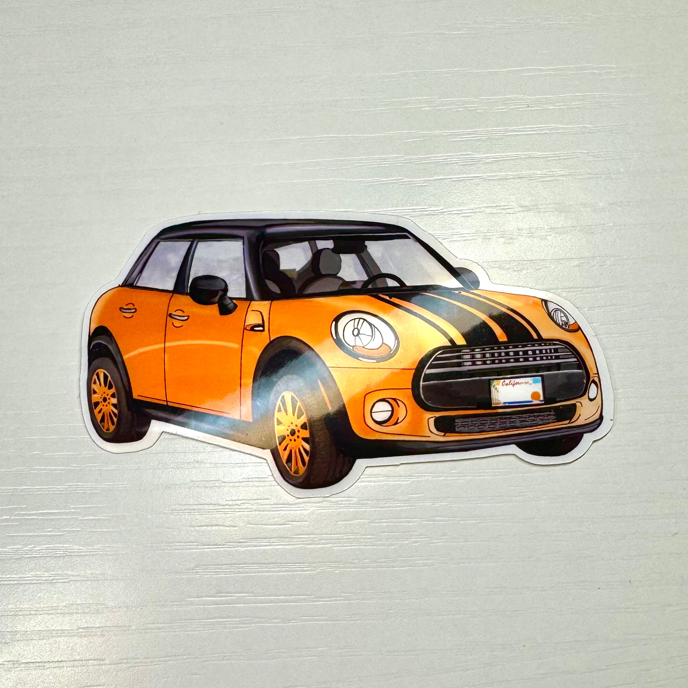 Mini Marci - Pumpkin Orange | Car Die-cut sticker