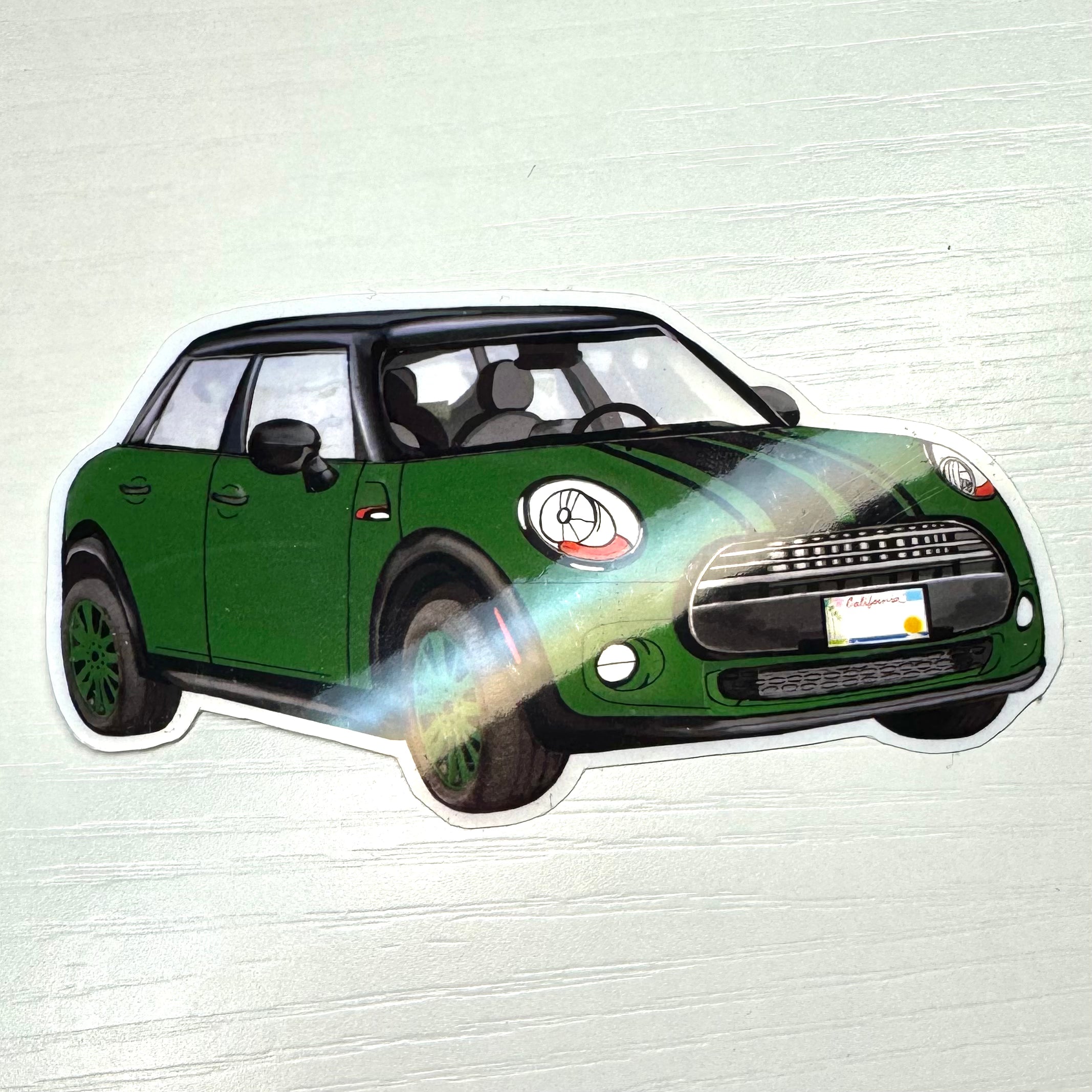 Mini Marci - Racing Green | Car Die-cut sticker