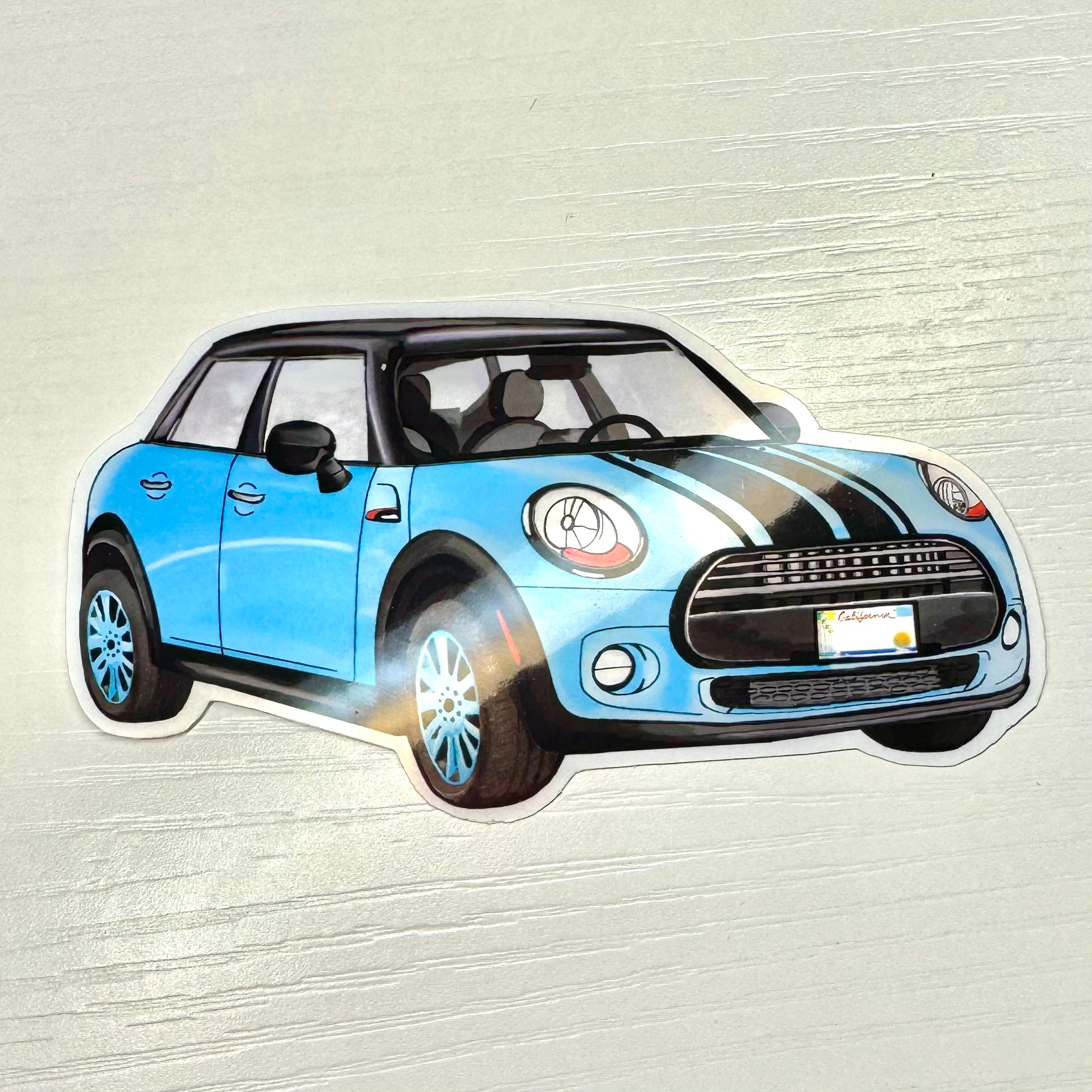 Mini Marci - Electric Blue | Car Die-cut sticker
