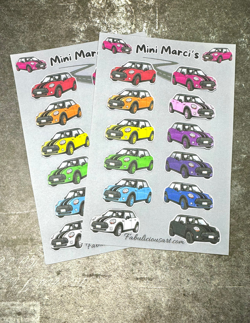 Mini Marci | Car Sticker Sheet