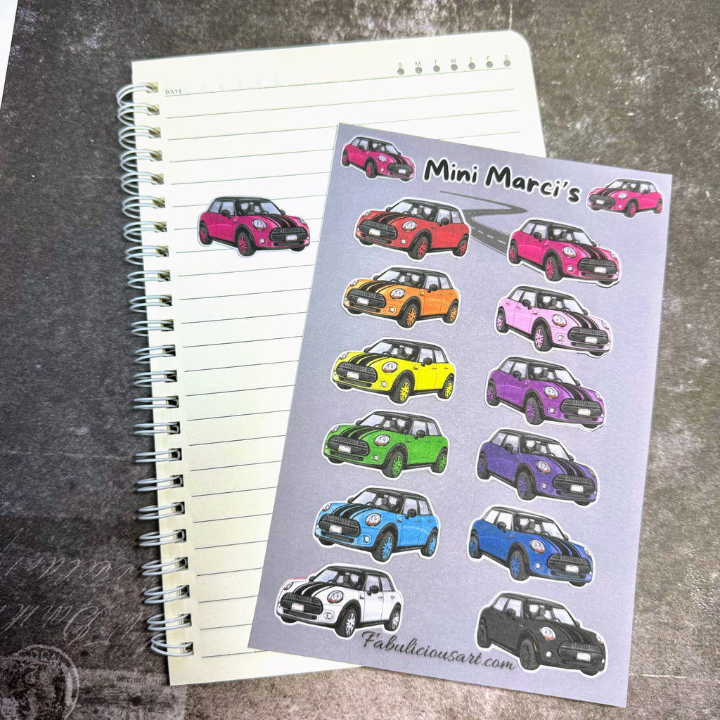 Mini Marci | Car Sticker Sheet