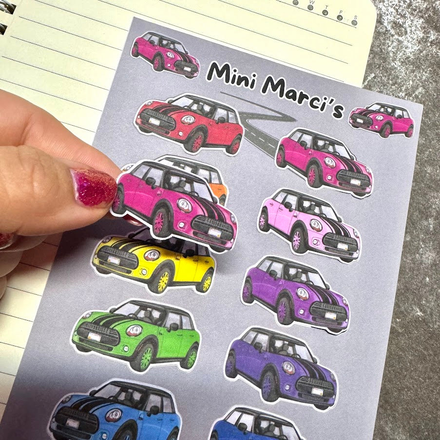 Mini Marci | Car Sticker Sheet