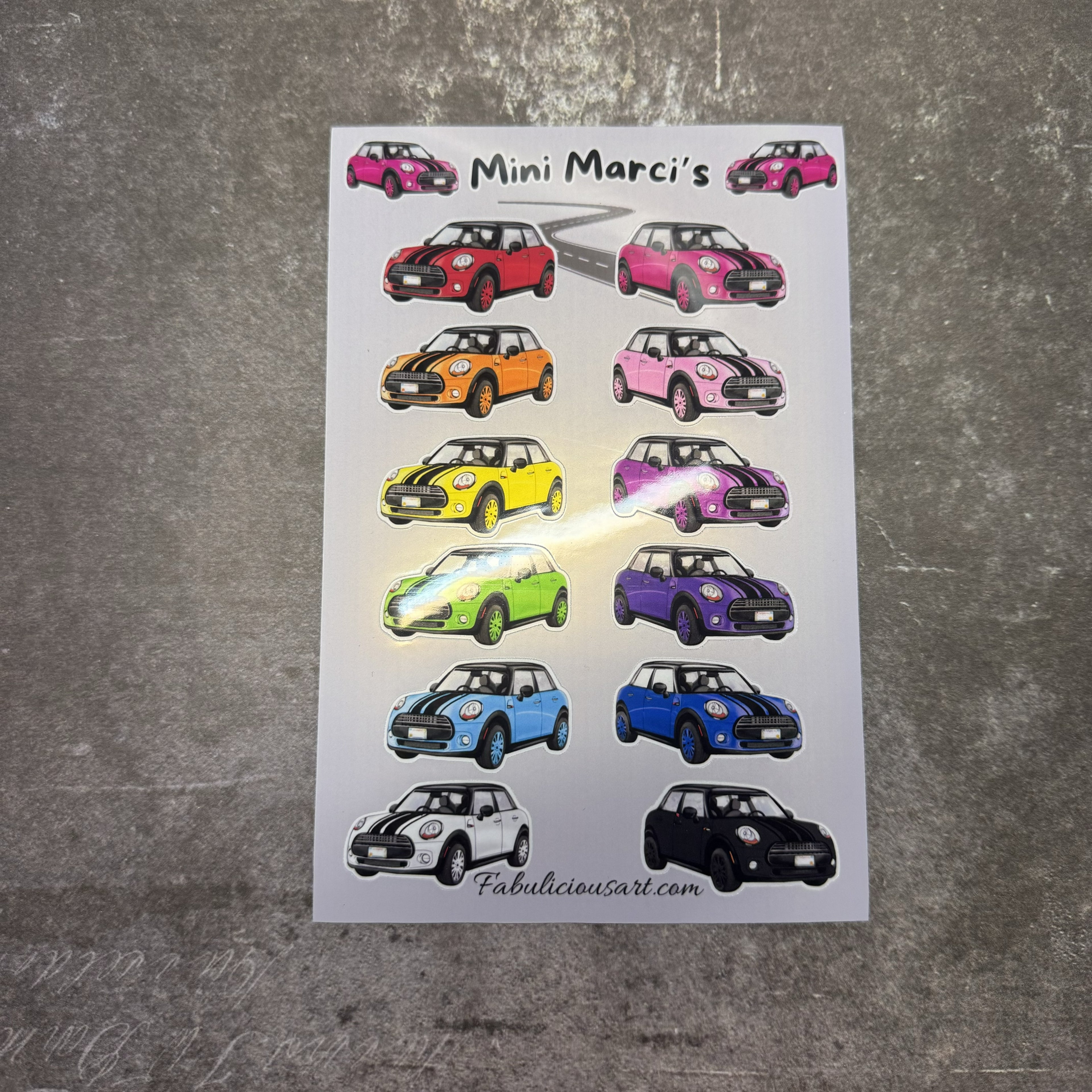 Mini Marci | Car Sticker Sheet