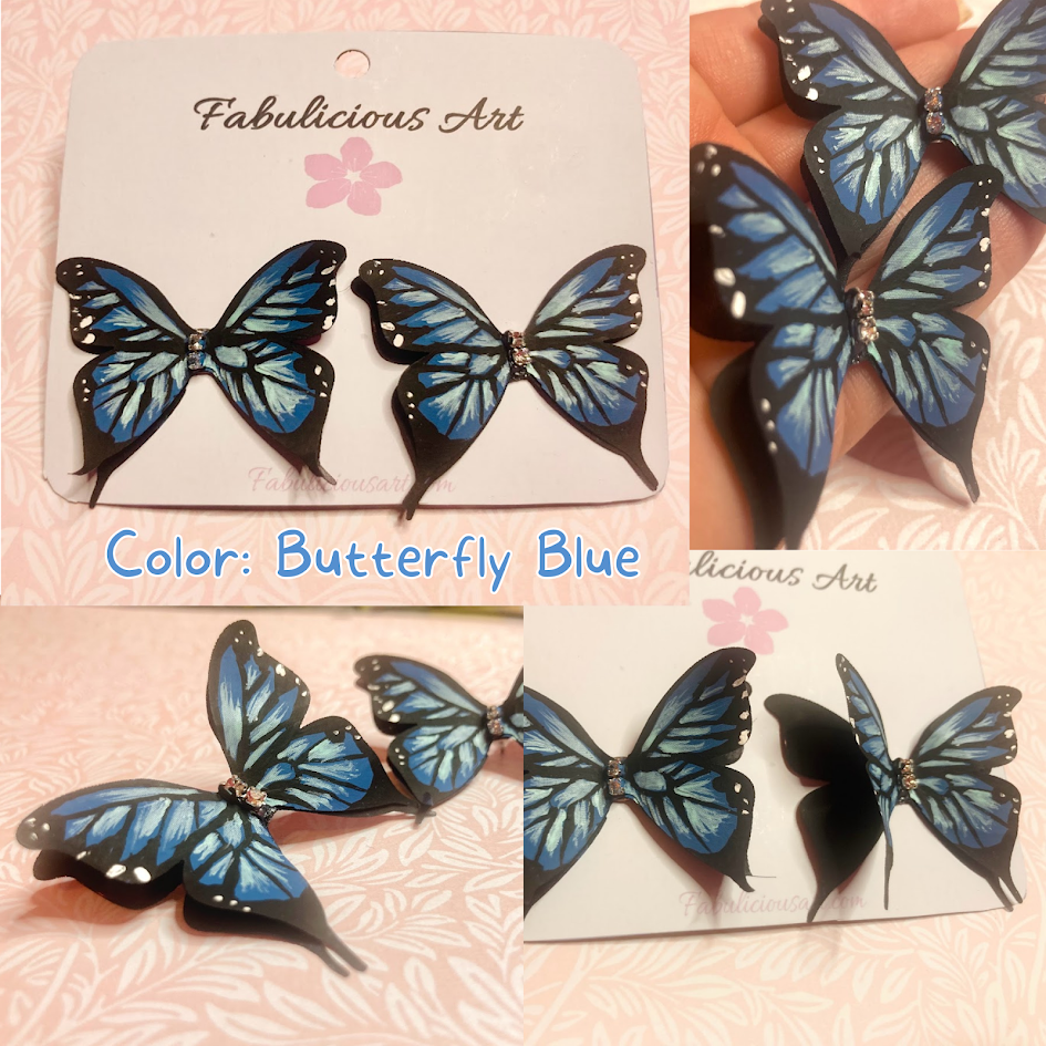 Preciosos pendientes de mariposa rosa (pequeños)