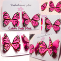 Preciosos pendientes de mariposa rosa (pequeños)
