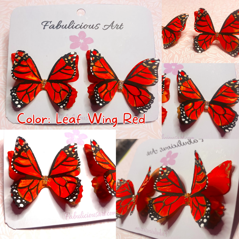 Preciosos pendientes de mariposa rosa (pequeños)