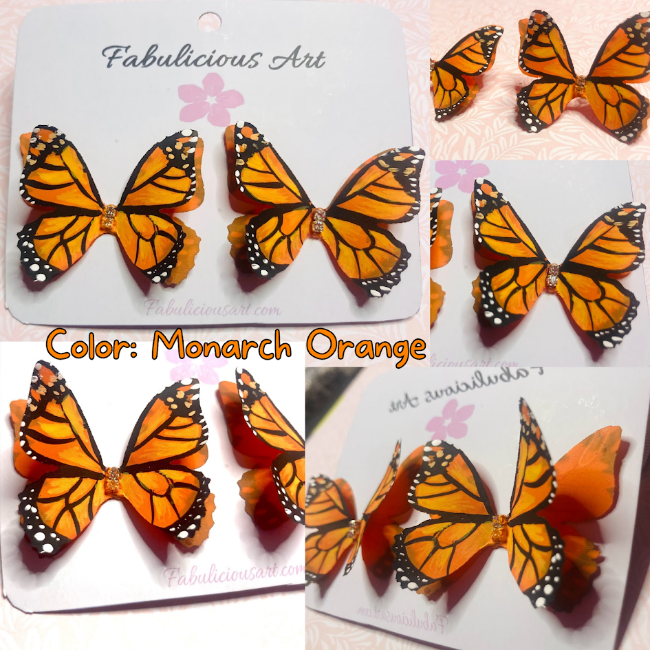 Preciosos pendientes de mariposa rosa (pequeños)