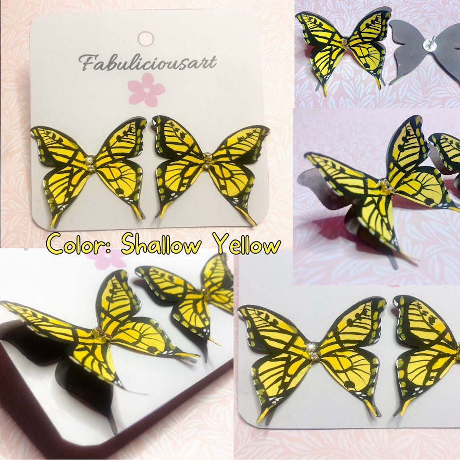 Preciosos pendientes de mariposa rosa (pequeños)